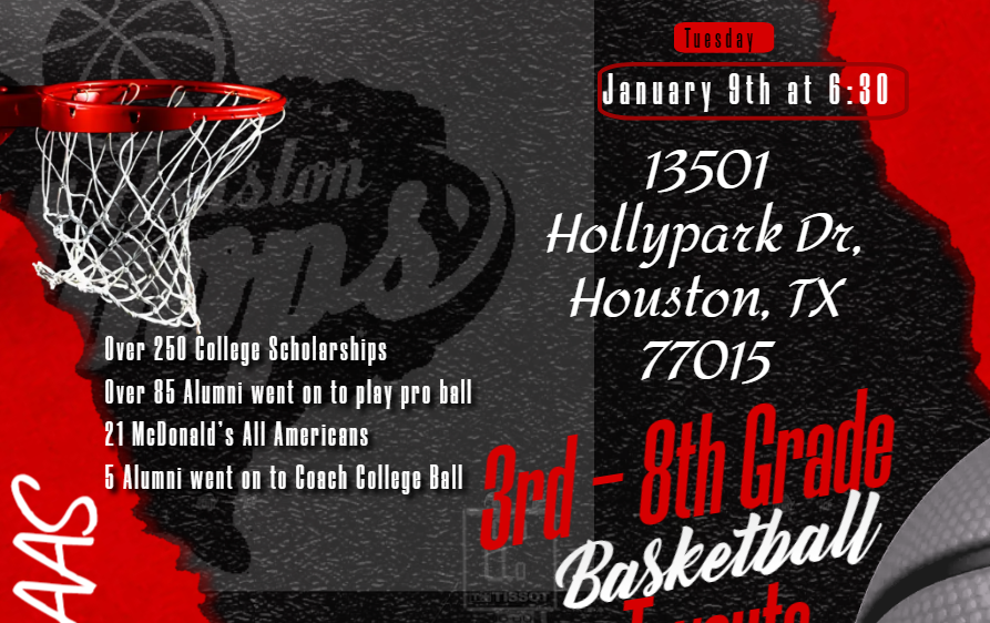Houston Hoops AAS Tryout Tickets Leonard Hoops