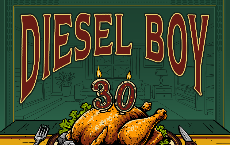 Diesel Boy: 30 Years Of Cock Rock (the album) w/Evelyn's Casket