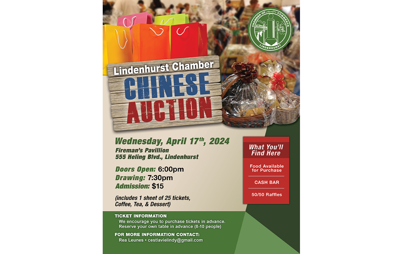 2nd Annual Chinese Auction Tickets Lindenhurst Chamber of Commerce