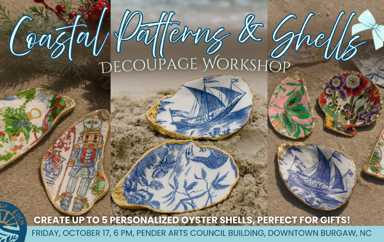 Coastal Patterns & Shells: Decoupage Workshop Tickets | Art of Eden