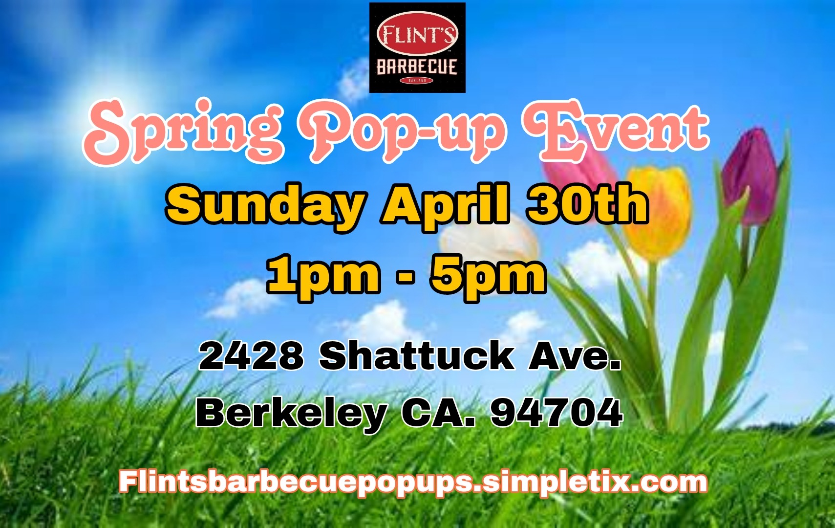 Flint's Barbecue Spring Time Pop Up Tickets Flint's Barbecue LLC