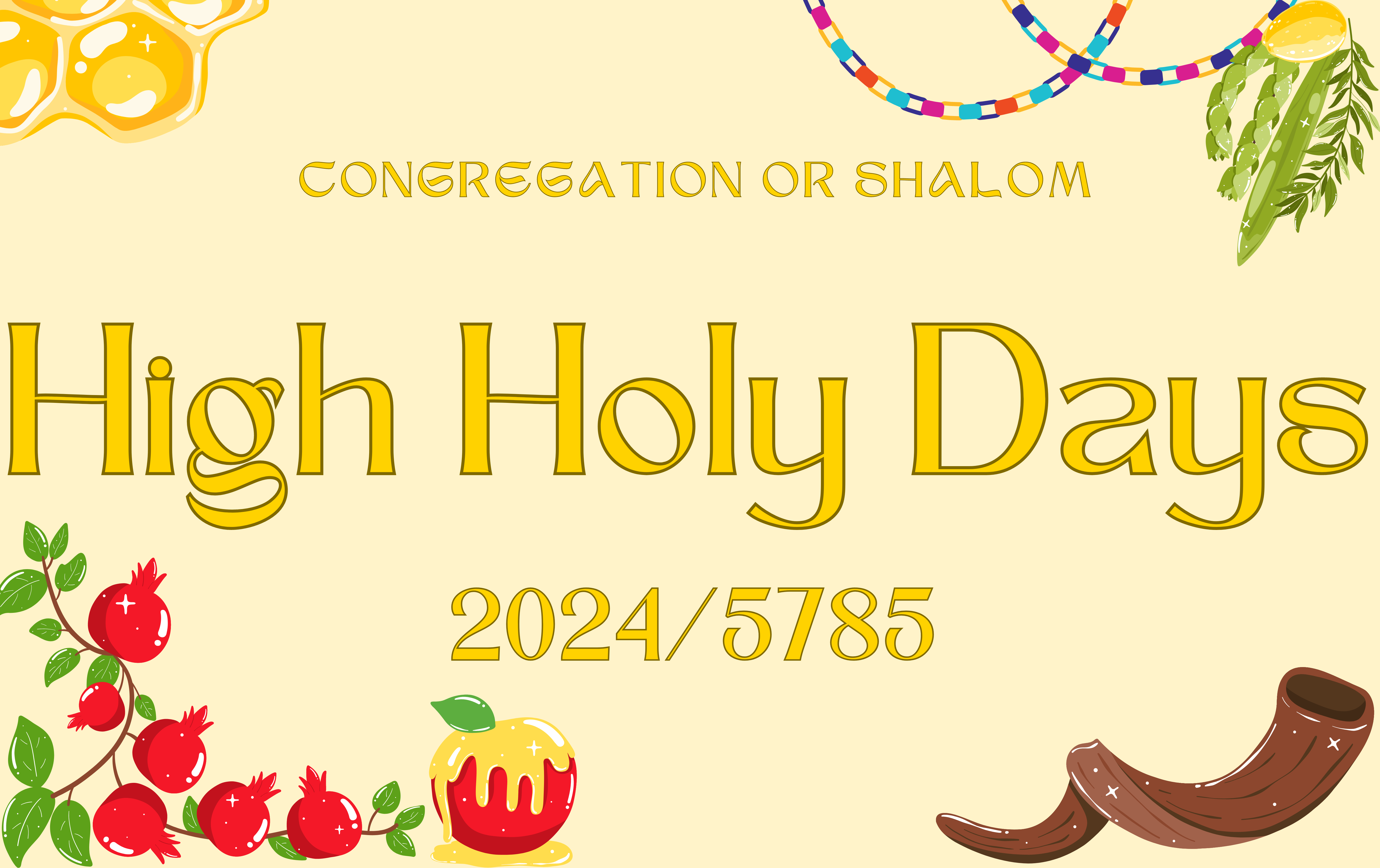 High Holy Days 2024/5785 Tickets Or shalom