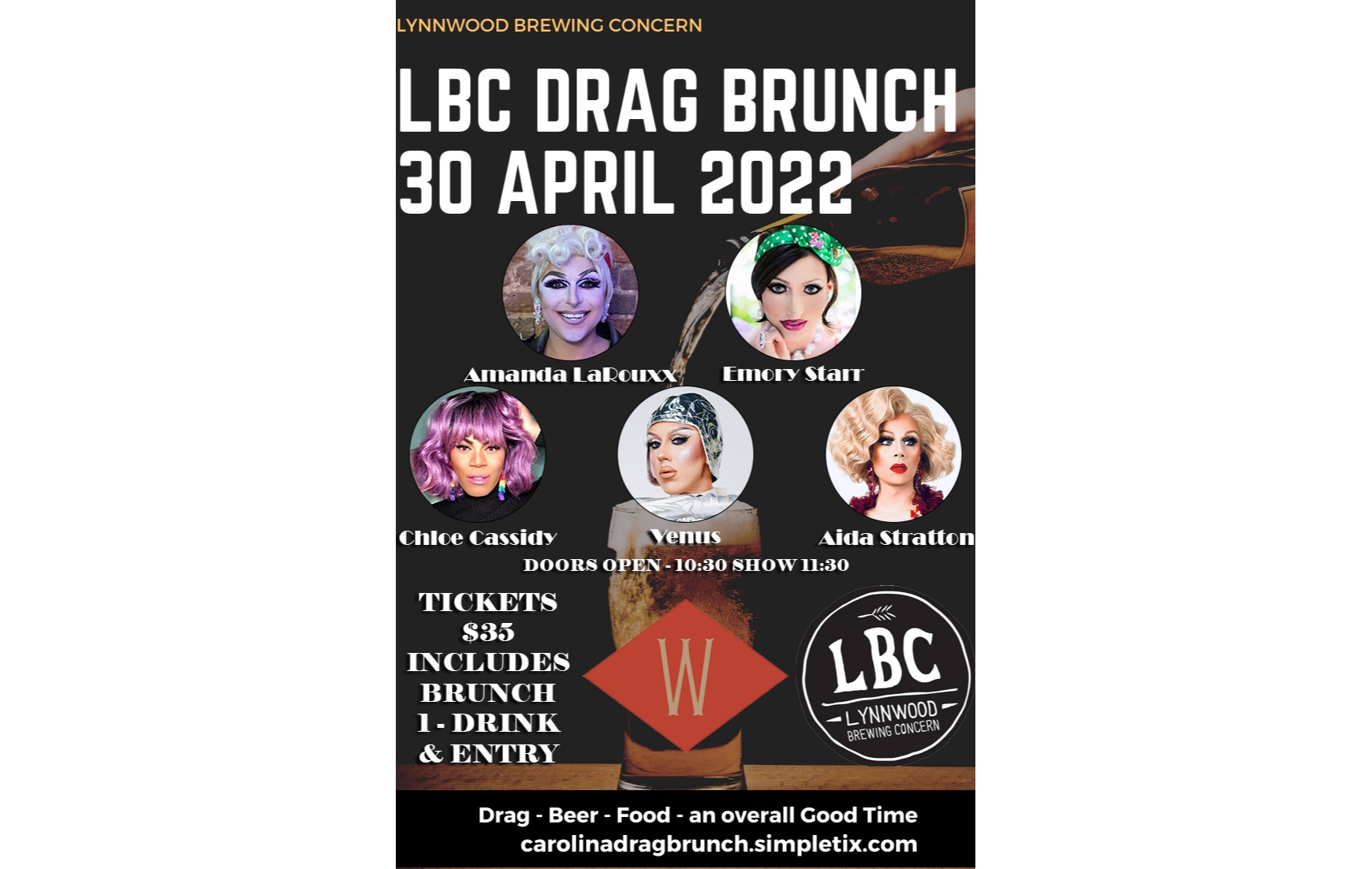LBC Drag Brunch Raleigh 21+ Tickets Carolina Drag Brunch