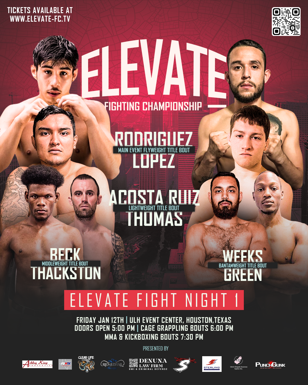 Fight Night 1 Tickets | Elevate FC MMA