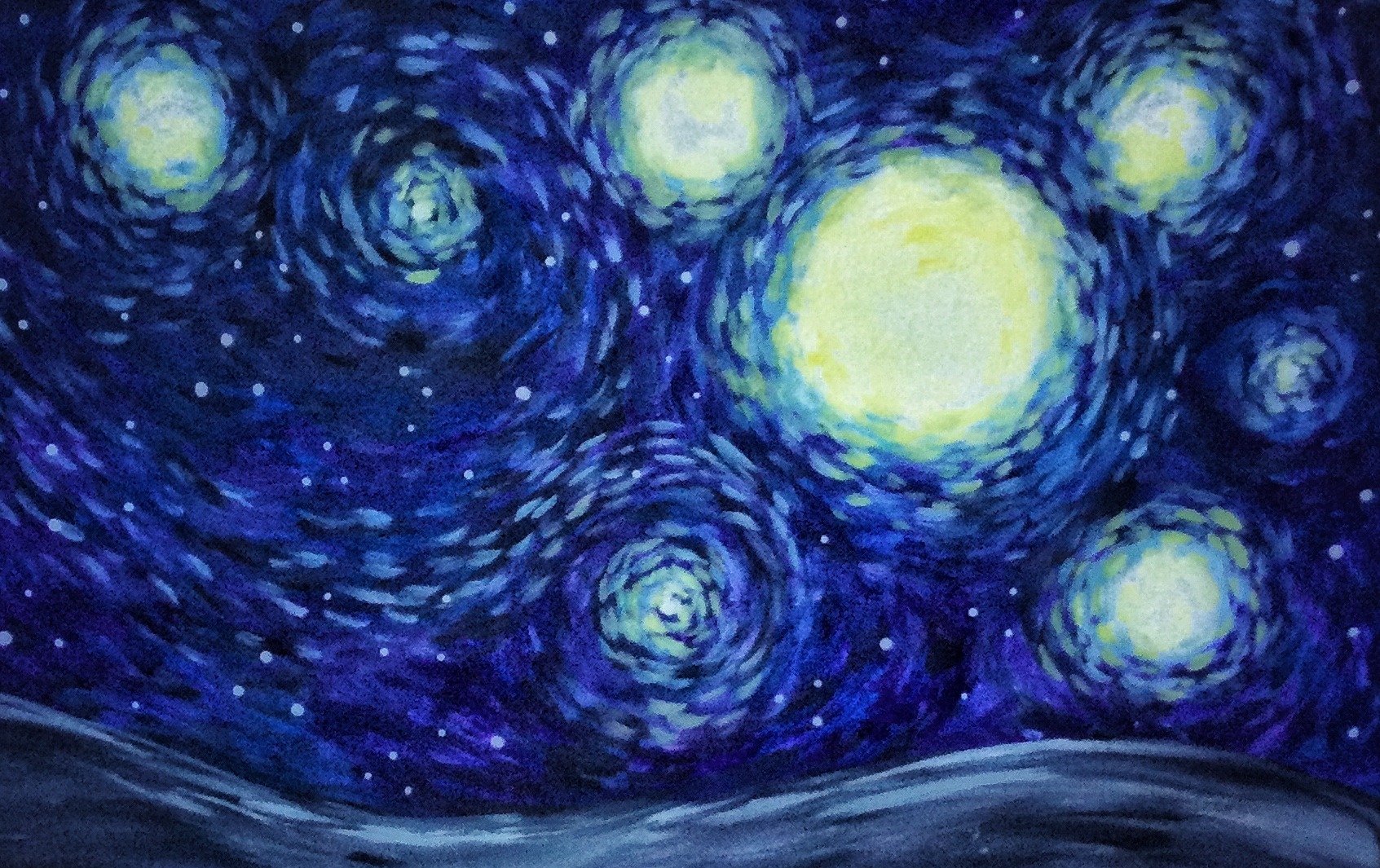 A Van Gogh Sky Paint Cafe Tickets Classes at the Art Room