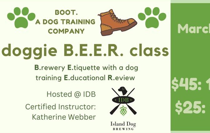 Doggy B.E.E.R. Class: Taproom Etiquette Tickets | Island Dog Brewing