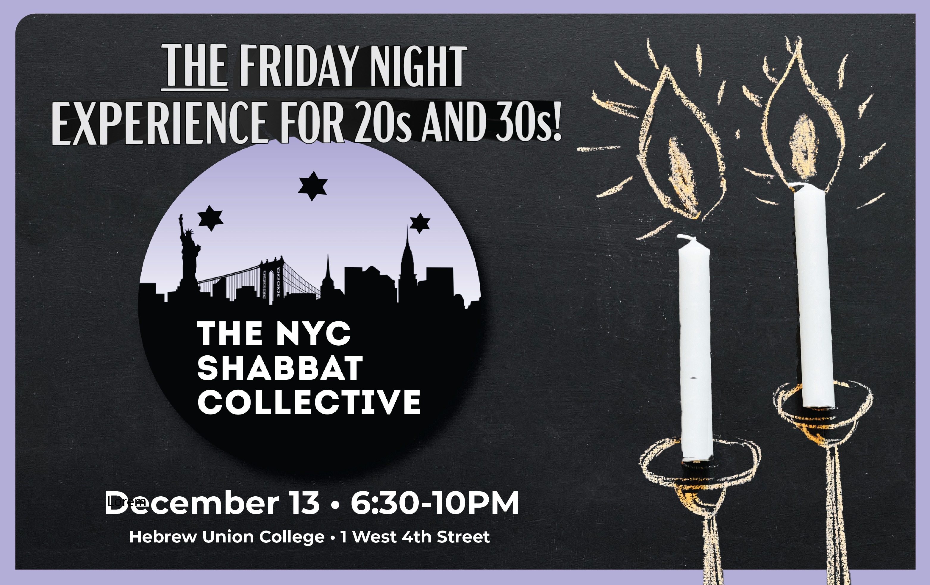 The NYC Shabbat Collective December 2024 Tickets The NYC Shabbat