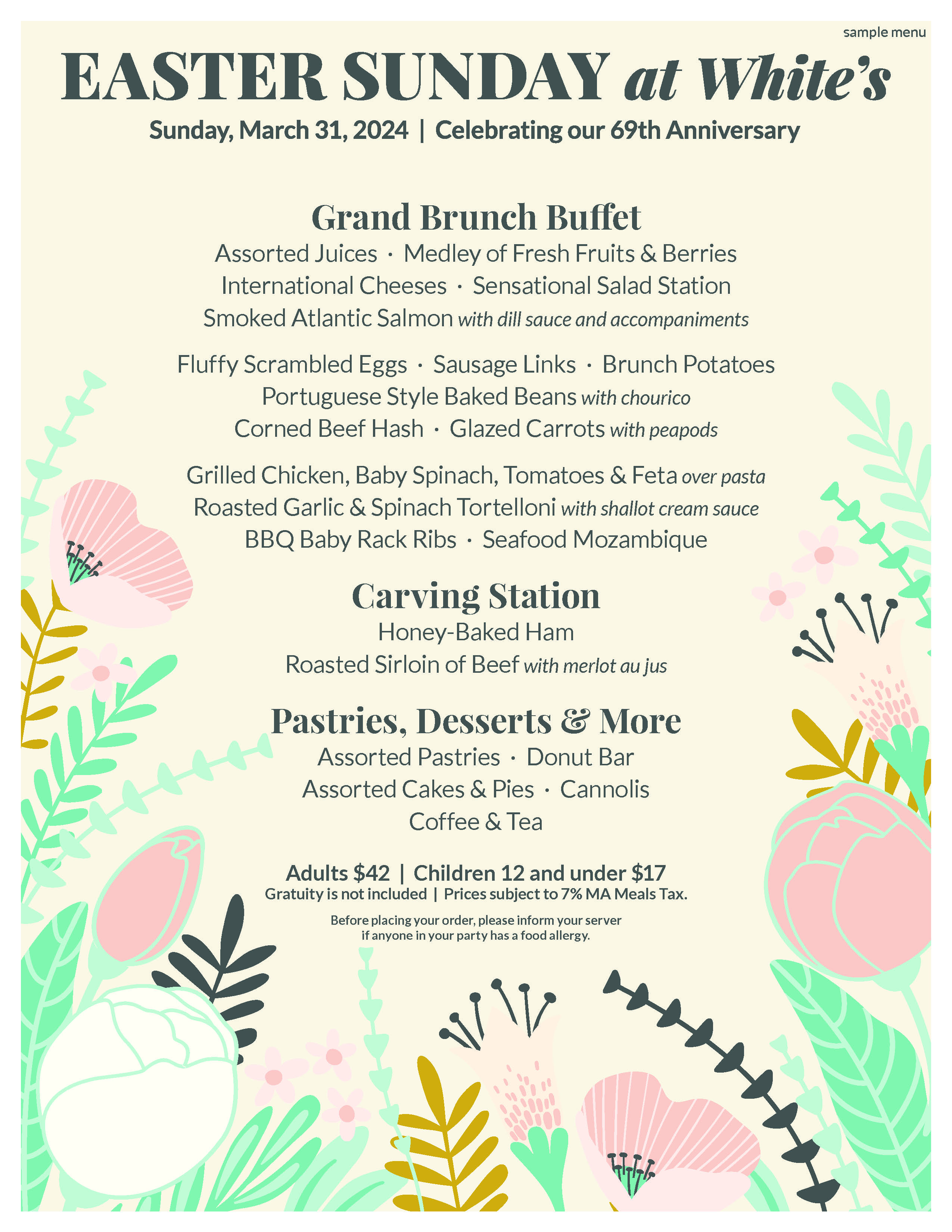 Easter Sunday Grand Brunch Buffet Tickets | White&rsquo;s of Westport