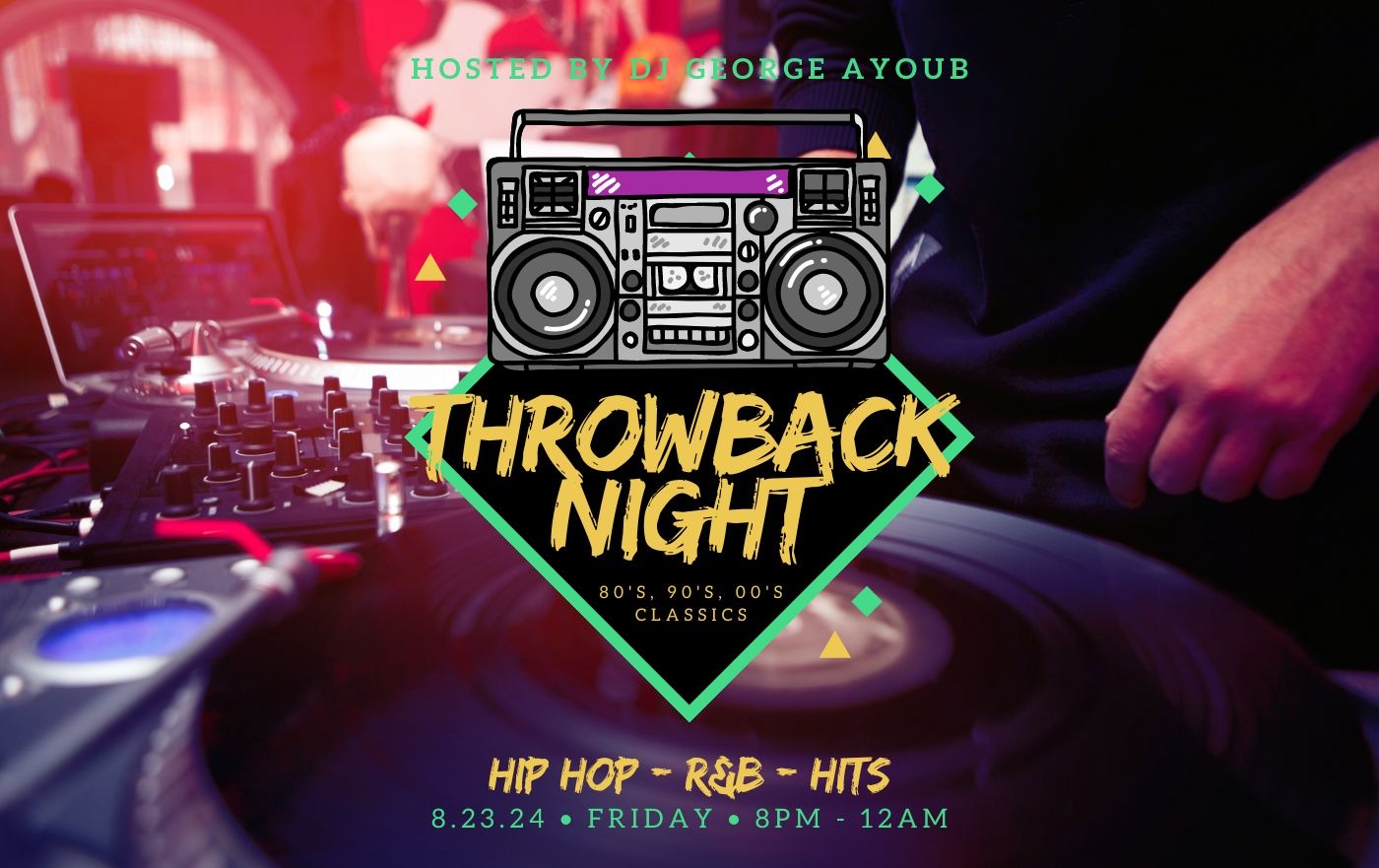 Throwback Night! 80's, 90's, and 2000's Hip Hop, R&B, and Hits! August ...