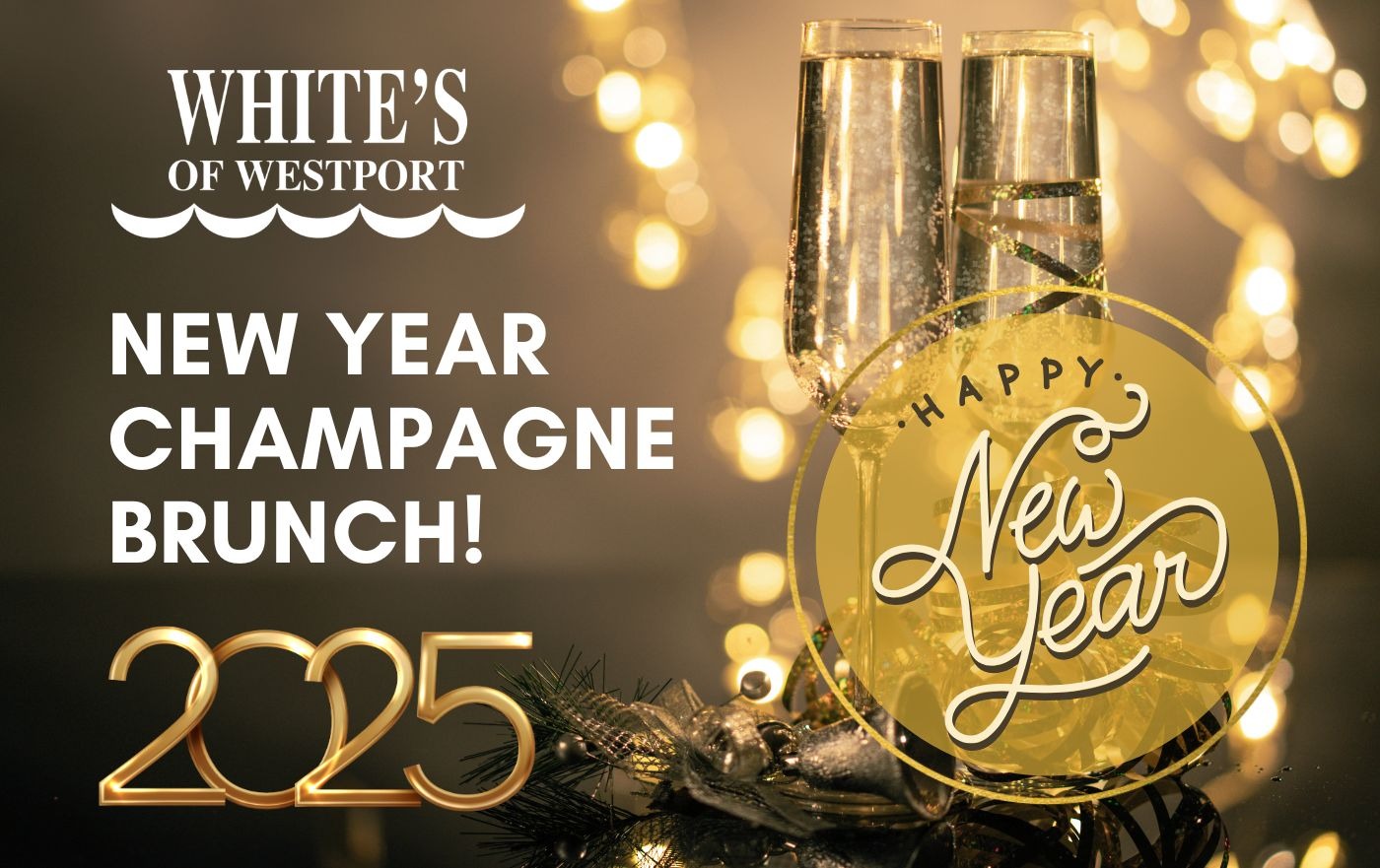 Happy New Year Celebrations at White's! New Year's Day Champagne