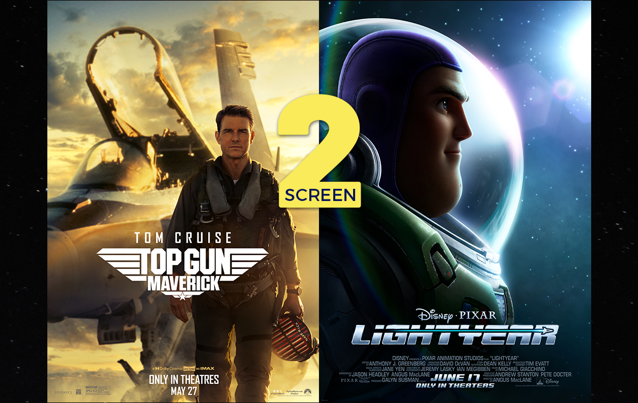 Top Gun Maverick (PG13) / Lightyear (PG) Tickets Moonlite Theaters
