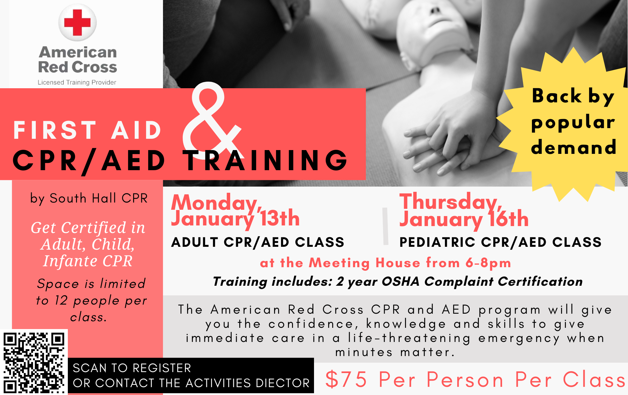 First Aid & CPR/AED Training Tickets | Reunion Citizens Assembly