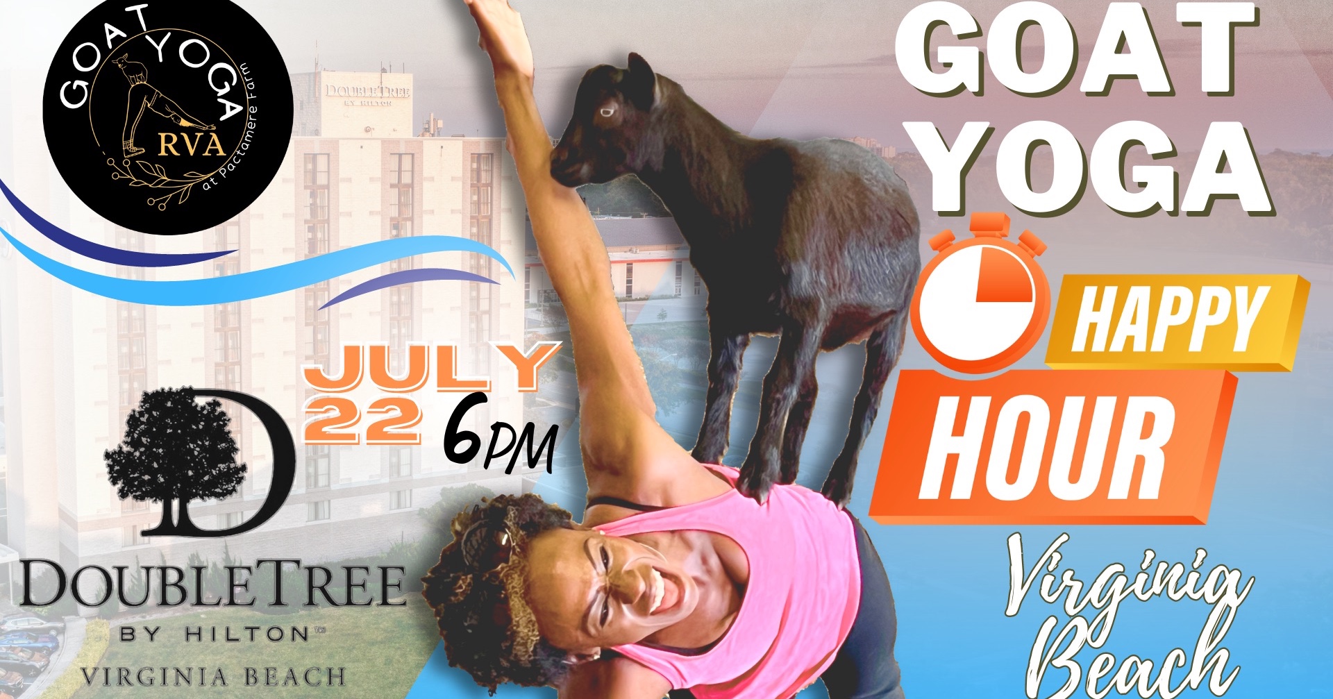 Goat Yoga & Happy Hour Virginia Beach! Tickets Pactamere Farm
